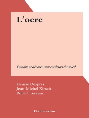 cover image of L'ocre